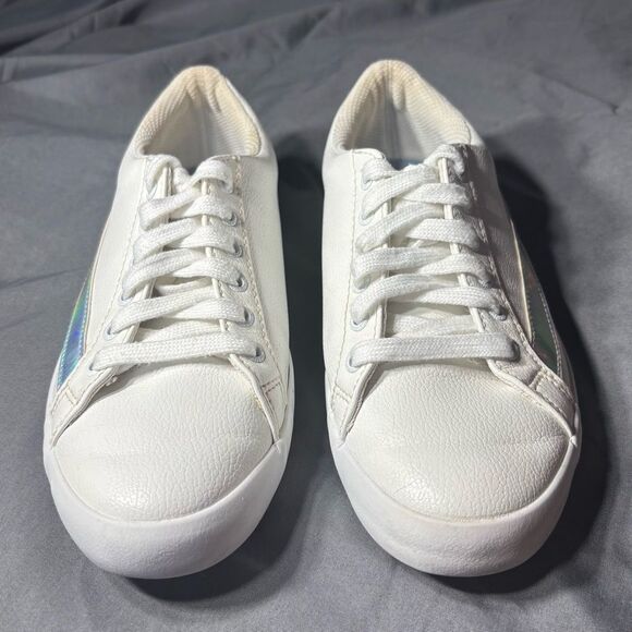 Nautica Rainbow Iridescent Stripe Logo Sneakers Size 6.5 EPC - Picture 1 of 8